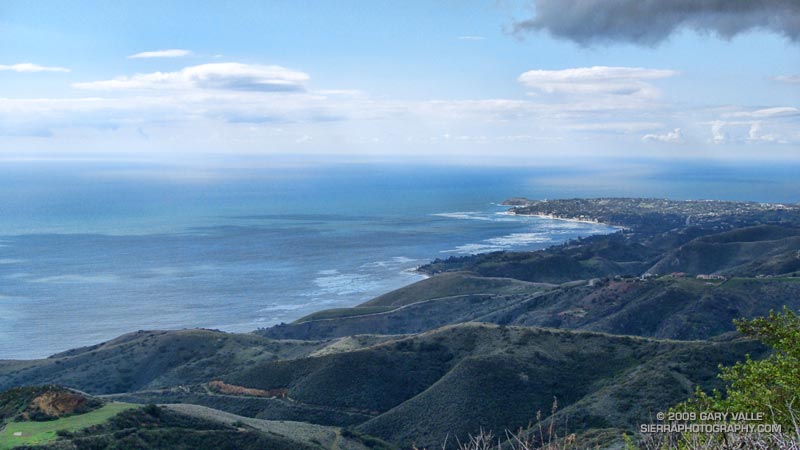 Pt. Dume from the Mesa Peak ridgeline.