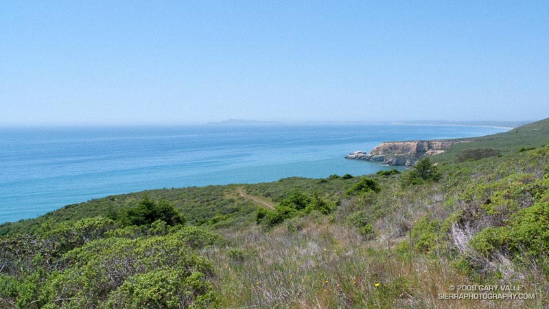 Pt. Resistance and Pt. Reyes from the Sky Trail, near its junction with the Coast Trail.