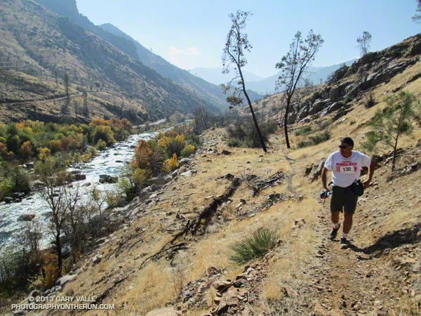 Runner on the Whiskey Flat Trail during the 2013 Burger Run