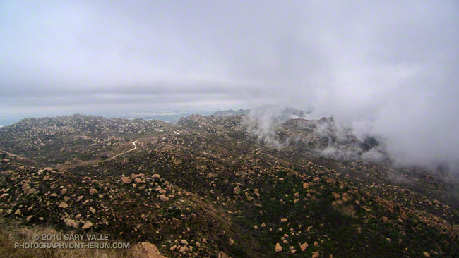 Clouds on Rocky Peak road