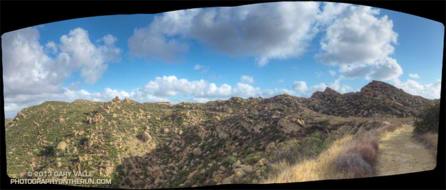 Rocky Peak Road near its junction with the Chumash Trail