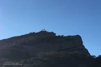 Runners on the crest of the western ridge of Boney Mountain.