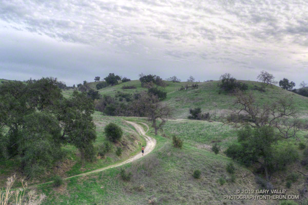 Running up to Lasky Mesa