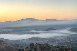 Early morning view of Saddle Peak from the Cistern Trail