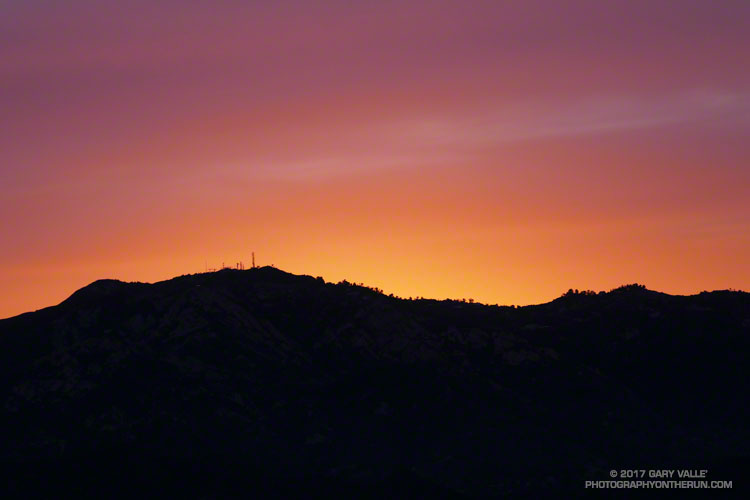 Saddle Peak Sunrise. Photography by Gary Valle,