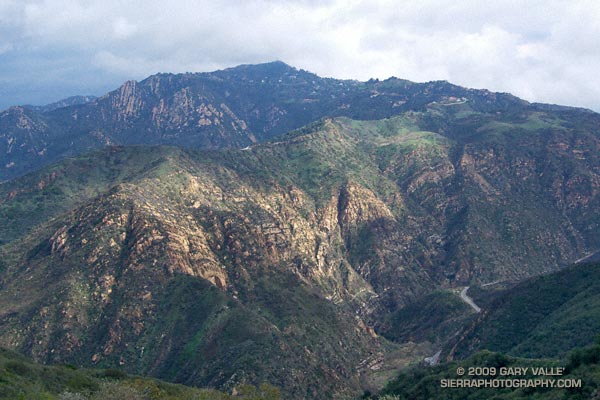 Saddle Peak and Malibu Canyon from the Backbone Trail.