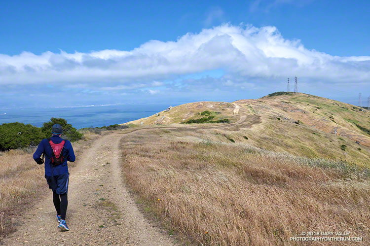 Running along the San Bruno Mountain Ridge Trail