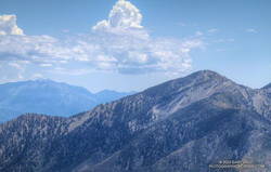 San Gorgonio Mountain, and Pine Mountain, from Mt. Baden-Powell.