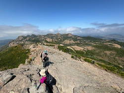 After being cloudy for most of the run, skies cleared while I was on Sandstone Peak. (thumbnail)