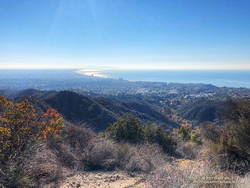 Hazy view of Santa Monica Bay from the High Point Trail