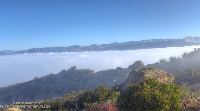 Marine layer in Simi Valley from Sage Ranch Park