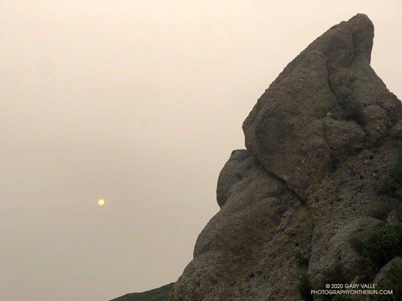 Smoky view from Boney Mountain's Western Ridge