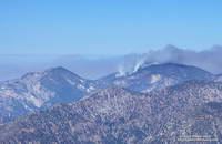 Station Fire burning on Waterman Mountain the morning of September 7, 2009