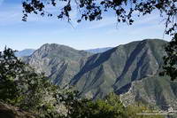 Strawberry Peak and Mt. Lawlor from San Gabriel Peak.