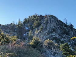 Upper northwest ridge of Strawberry Peak.