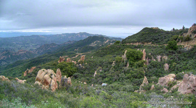 View east from near the top of the Bulldog climb