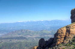 Hines Peak and other Ventura County Mountains from the Chamberlain segment of the Backbone Trail