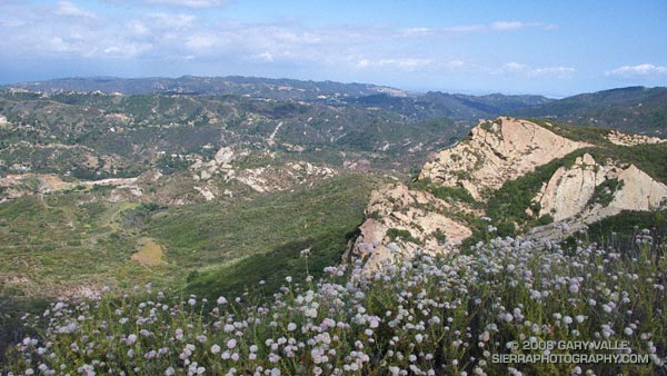 View east from near the summit of Calabasas Peak.