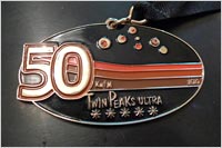 Twin Peaks 50/50 Finishers Medal