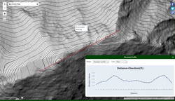 USGS Lidar-based 3DEP 1m contour map of Condor Peak