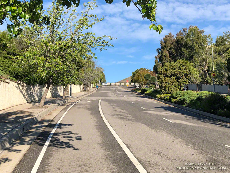 Victory Blvd. hill near the (locked) Upper Las Virgenes Canyon Open Space Preserve Trailhead gate