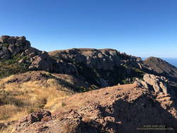 View along the top of Boney Mountain's western escarpment.