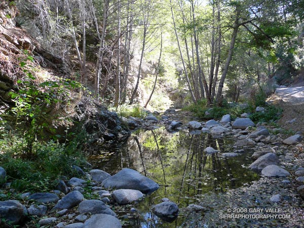 The West Fork San Gabriel River at the Rincon-Edison road crossing.