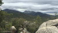 Mt. Waterman (left) and Twin Peaks from near Mt. Hillyer in the San Gabriel Mountains