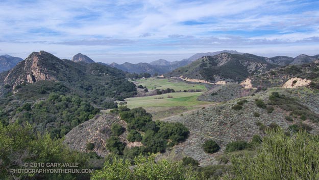 View west from the Lookout Trail to the former site of the Reagan Ranch.