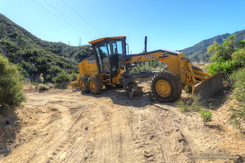 Forest Service equipment being used to clear Rincon Red Box Road. June 4, 2023.