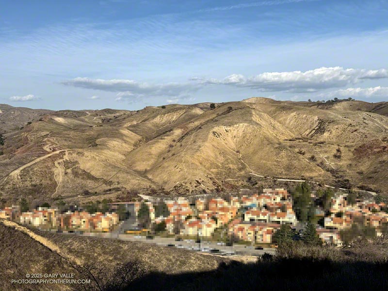 Firefighters protected residences near the Las Virgenes Trailhead and along the southern flank of the fire. February 11, 2025.