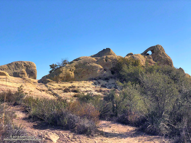 Elephant Rock, on the Backbone Trail, east of Corral Canyon.