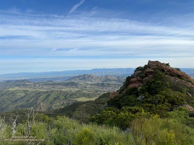 Conejo Valley and Conejo Mountain from the Western Ridge route on Boney Mountain.