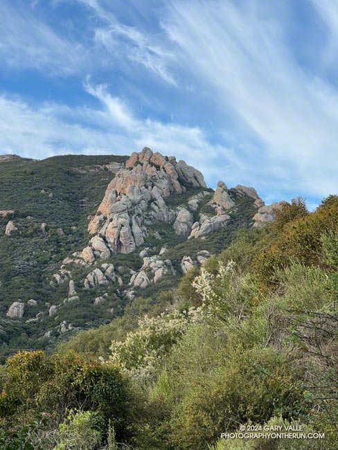 Crags of Conejo Volcanic rock along the Western Ridge of Boney Mountain.