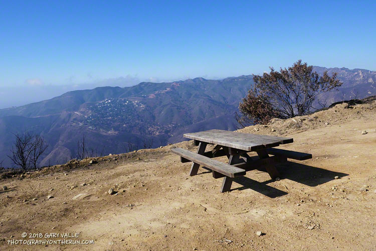 The Picnic Table on Mesa Peak Mtwy at its junction with Puerco Mtwy.