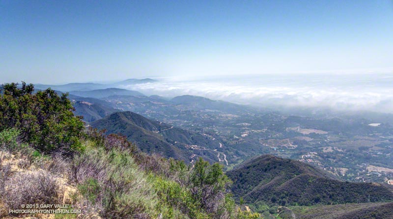 View southeast from Romero Road of the Santa Barbara coastline.