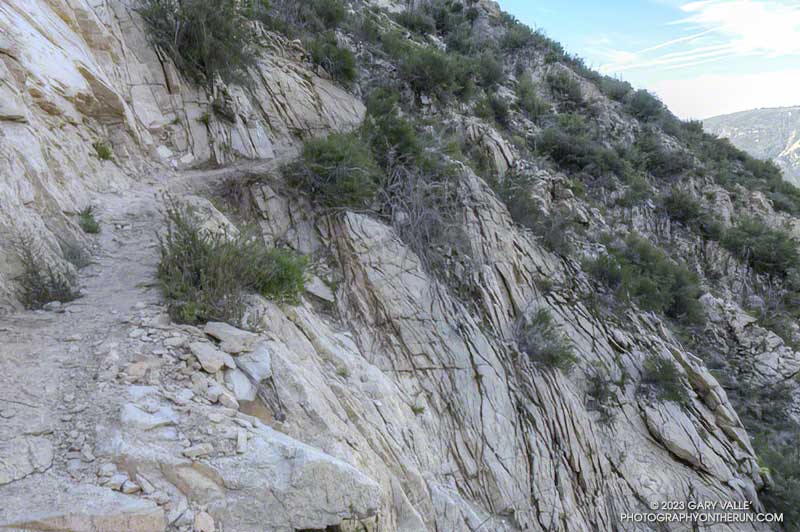 An exposed section of the Condor Peak Trail.