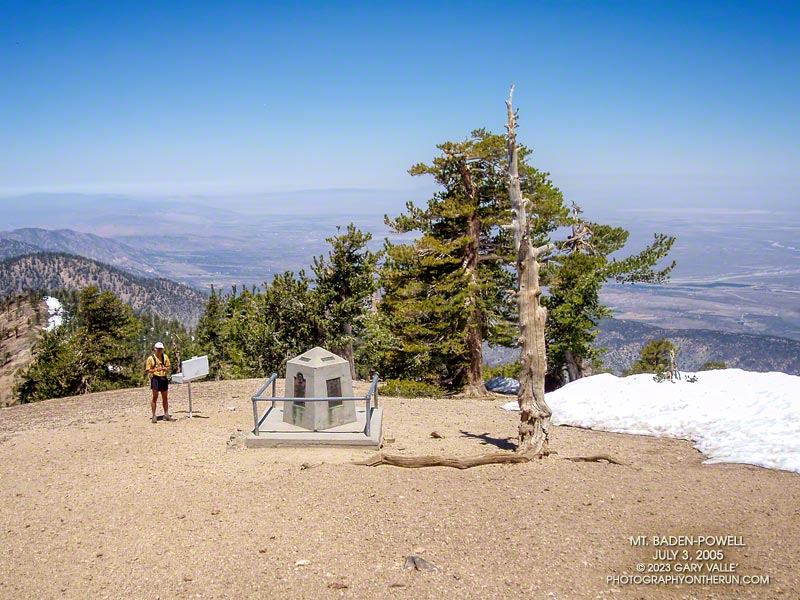 Snow on the summit of Mt. Baden-Powell. July 3, 2005.