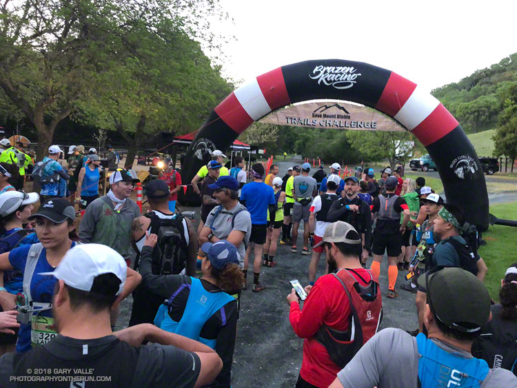 Three minutes to the start of the April 2018 Save Diablo Trails Challenge 50K!