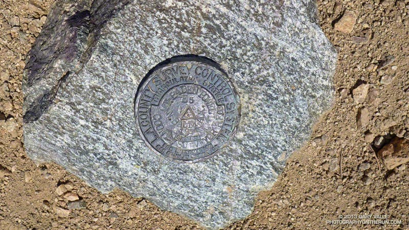 1954 Benchmark Triangulation Station on Mt. Baden-Powell. One of two benchmarks on the peak.