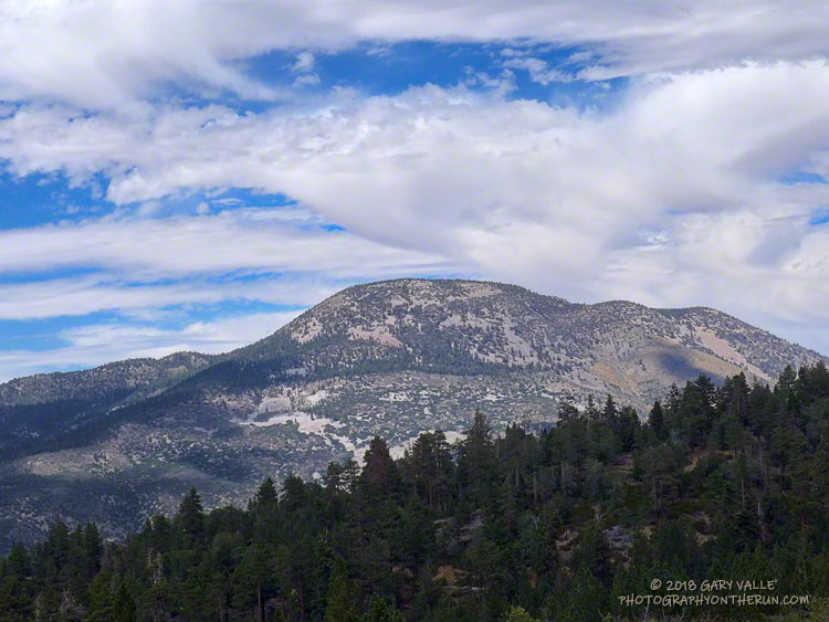 Sugarloaf Mountain (9952') from the South Fork Trail on San Gorgonio. Sugarloaf is on the 50M and Back 50K courses when the 100M course is run clockwise around Big Bear Lake.