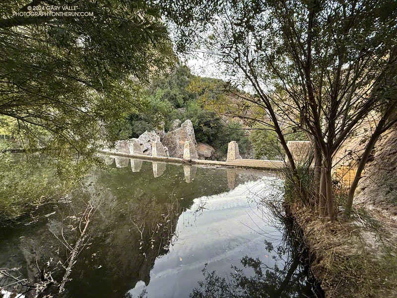 The end of the Forest Trail at Century Dam in Malibu Creek State Park. October 26, 2024.