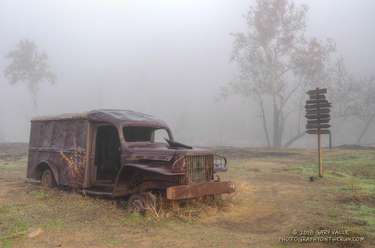 Rusty truck and signpost at the M*A*S*H site.