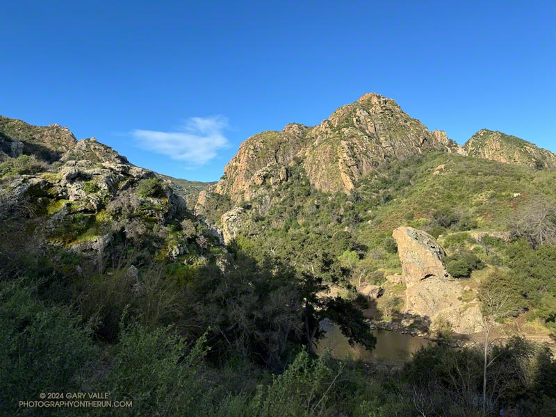 Planet of the Apes wall, Malibu Creek and Goat Buttes from the Chaparral Trail.