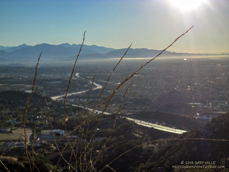 The San Fernando Valley and San Gabriel Mountains from Rocky Peak Road.