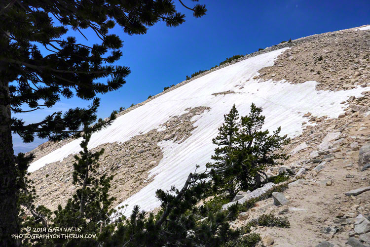 Size of the snow patch on July 27...
