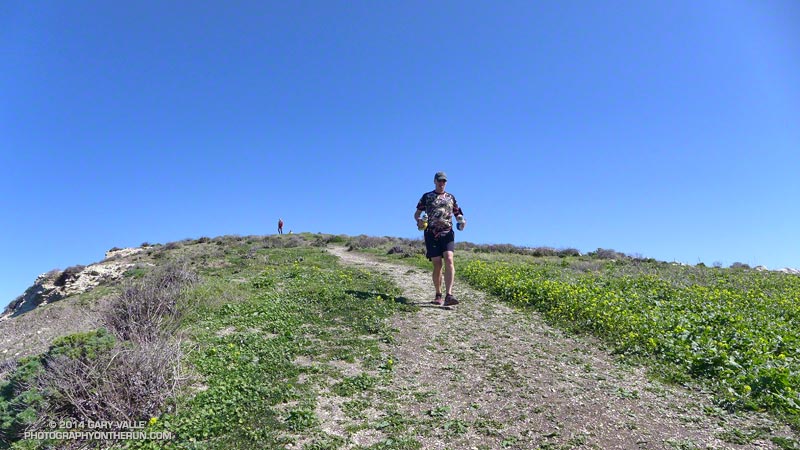 Bert descending the trail from Cavern Point.