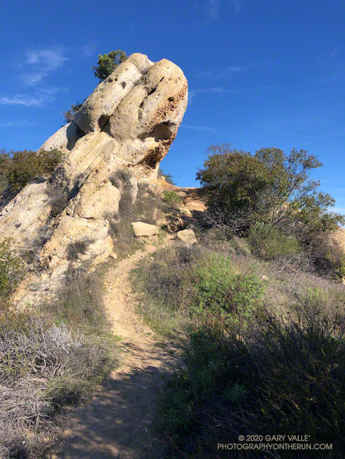 Rock  formation along Topanga Lookout Ridge at about mile 9.8 of the run.